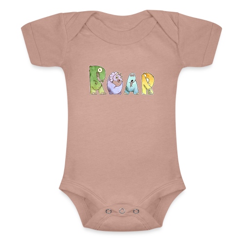 ROAR - Roar like the dinosaurs! - Baby Tri-Blend Short Sleeve Bodysuit 