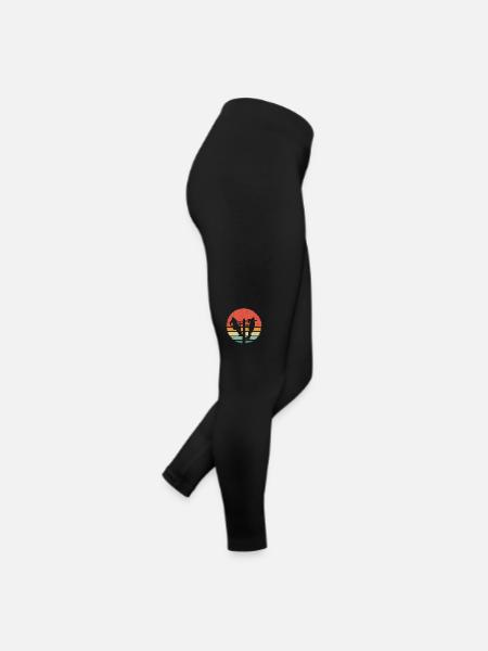 Lineman Electric Cable Power Pole Electrician - Women’s Jersey Leggings - black - Right