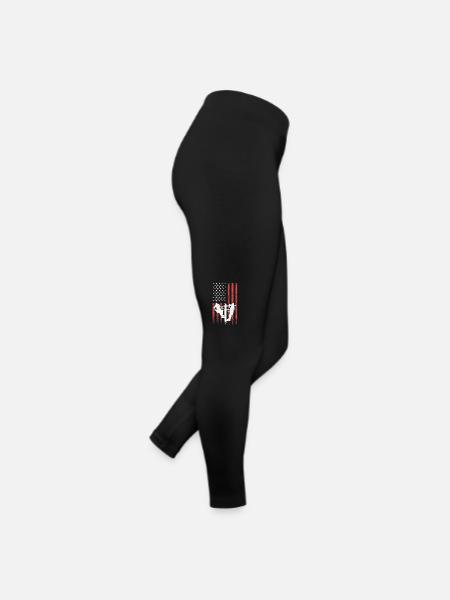Lineman Electric Cable Power Pole Electrician - Women’s Jersey Leggings - black - Right
