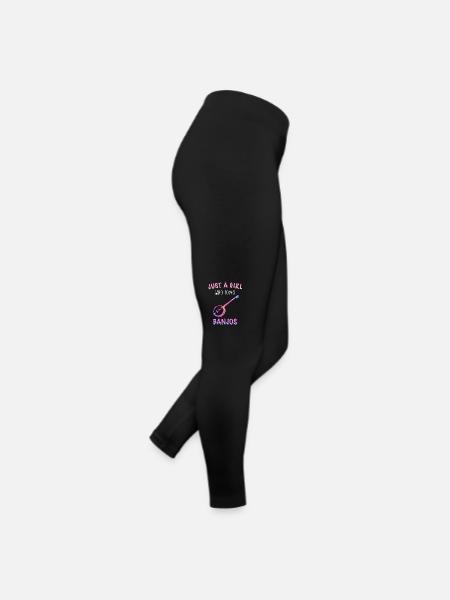 Banjo Instrument - Women’s Jersey Leggings - black - Right