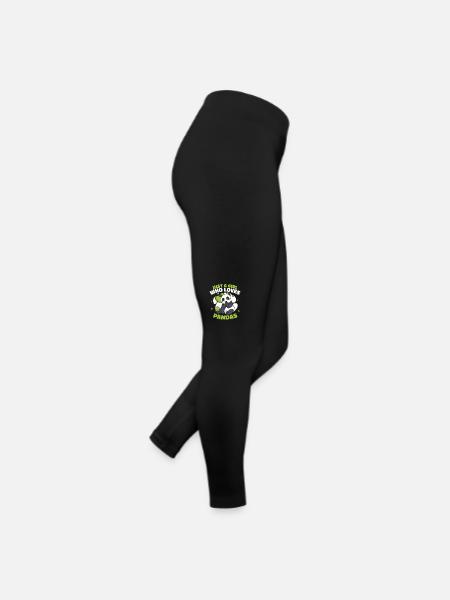 Pandabär Panda Tier Pandas - Frauen Jersey Leggings - Schwarz - Rechts