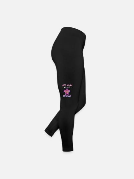 Schildkröte Meeresschildkröte Schildkröten Tier - Frauen Jersey Leggings - Schwarz - Rechts