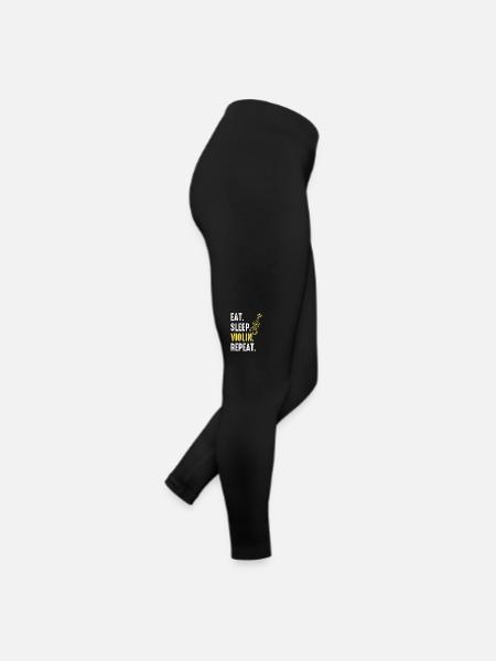Violine Geige Violinist Instrument - Frauen Jersey Leggings - Schwarz - Rechts