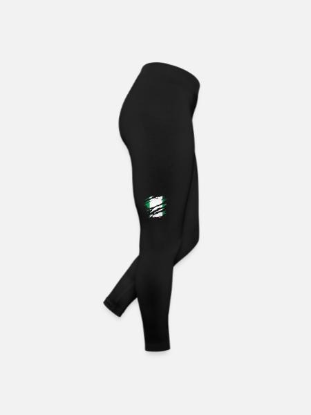 Nigeria - drapeau national, égratignures, fissures - Legging en jersey Femme - noir - Droite