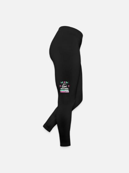 Bücher Buch lesen Bücherei Bibliothek Bücherwurm - Frauen Jersey Leggings - Schwarz - Rechts