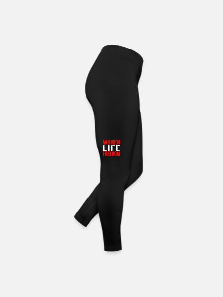 Women life freedom - Frauen Jersey Leggings - Schwarz - Rechts