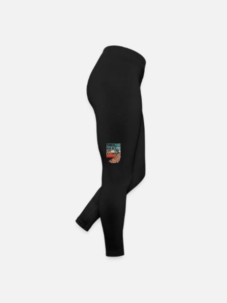 Paon Oiseau Animal Paons - Legging en jersey Femme - noir - Droite