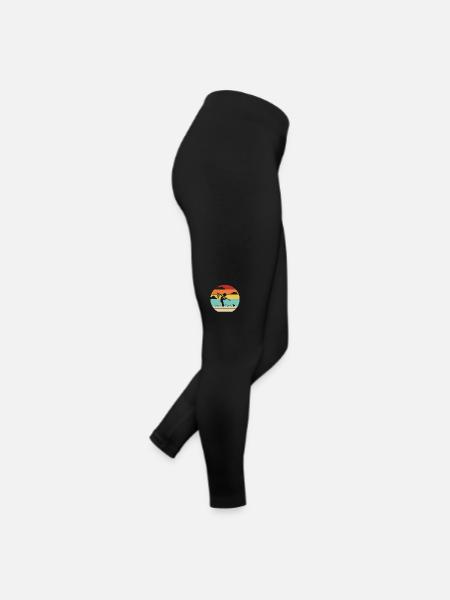 Rétro têtard grenouille crapaud grenouille attrape-grenouilles - Legging en jersey Femme - noir - Droite