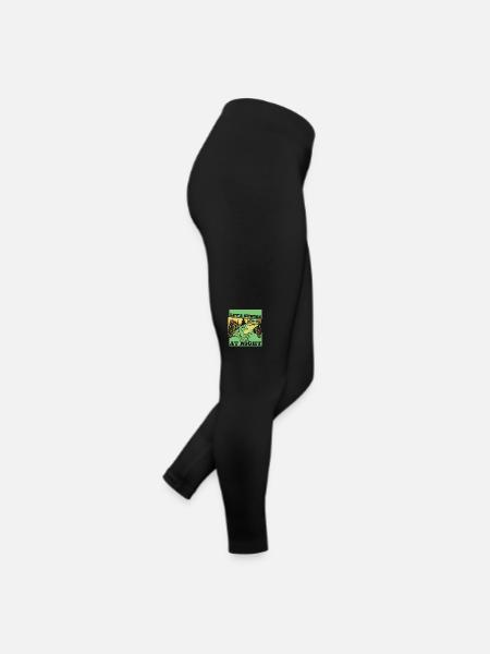 Let's Strike At Night Toad Tadpole Frog - Women’s Jersey Leggings - black - Right
