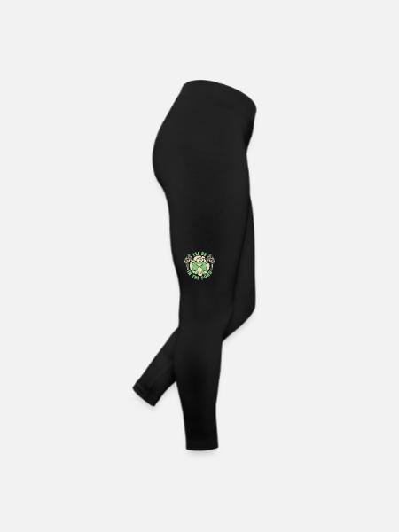 I'll Be In The Pond Kaulquappe Laubfrosch Frosch - Frauen Jersey Leggings - Schwarz - Rechts