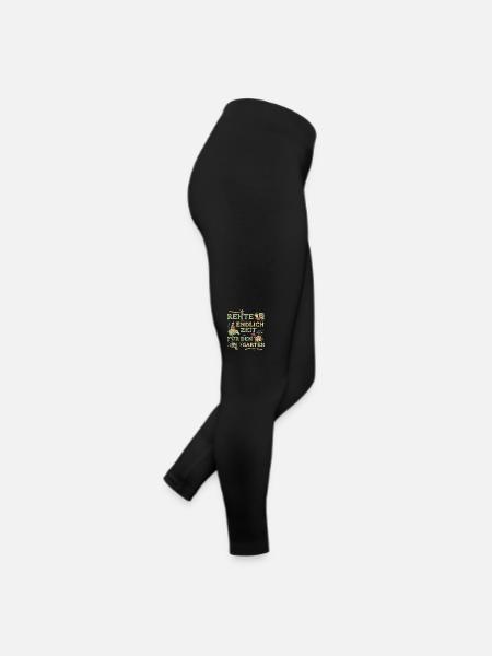 Ruhestand Rentner Rente Pension Renteneintritt - Frauen Jersey Leggings - Schwarz - Rechts