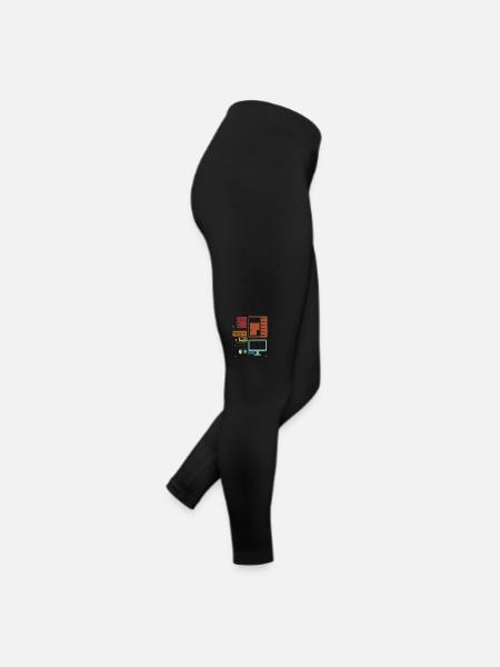 Retro Hardware Admin IT Operations Computer Scientist - Women’s Jersey Leggings - black - Right