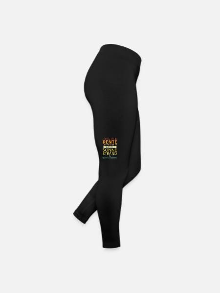 Ruhestand Rentner Rente Pension Renteneintritt - Frauen Jersey Leggings - Schwarz - Rechts