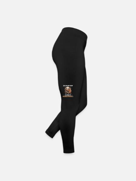 Faultier Faultiere Tier Schlafen Faul - Frauen Jersey Leggings - Schwarz - Rechts