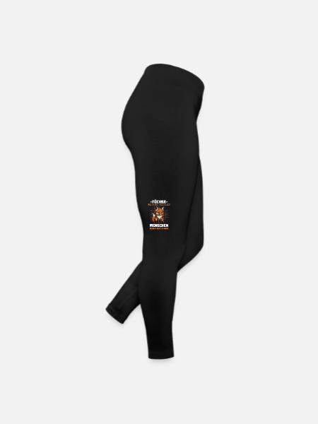 Fuchs Füchse Wildtier Waldtier Rotfuchs - Frauen Jersey Leggings - Schwarz - Rechts