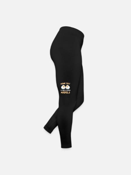 Schafe Schafherde Bauernhof Landwirt Schäfer - Frauen Jersey Leggings - Schwarz - Rechts