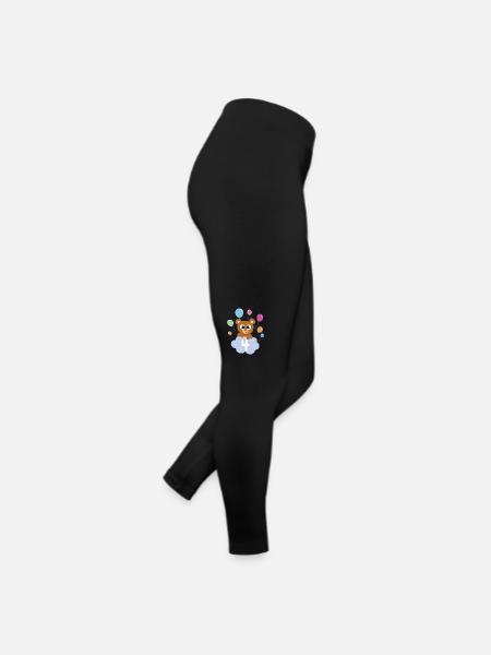 Cadeau 4 ans anniversaire garçon ou fille - Legging en jersey Femme - noir - Droite