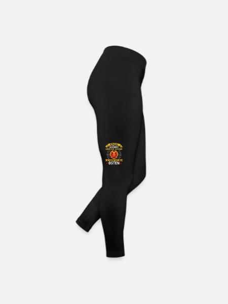 Ostdeutschland Osten Ossi DDR Heimat Ostblock - Frauen Jersey Leggings - Schwarz - Rechts