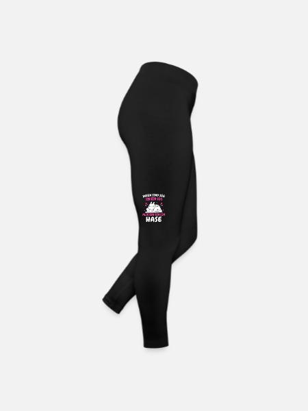 Hase Hasen Kaninchen Haustier - Frauen Jersey Leggings - Schwarz - Rechts