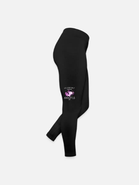 Axolotl Schwanzlurch Axolotls - Frauen Jersey Leggings - Schwarz - Rechts