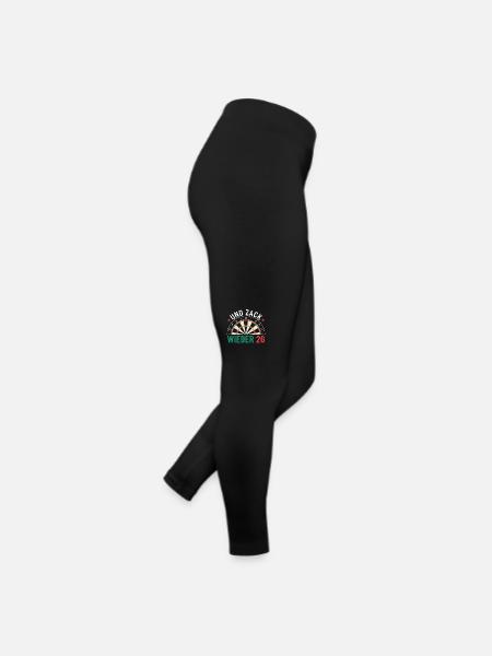 Dart Darts Dartspieler Dartsport - Frauen Jersey Leggings - Schwarz - Rechts