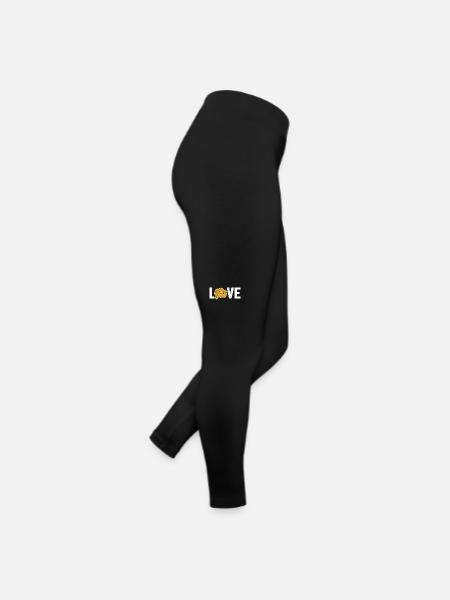 Love Schuppenkriechtiere Python Schlange Banana - Frauen Jersey Leggings - Schwarz - Rechts