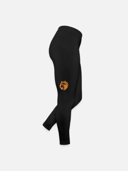 Wauwau Hund Vierbeiner Hundebesitzer Deutscher - Frauen Jersey Leggings - Schwarz - Rechts