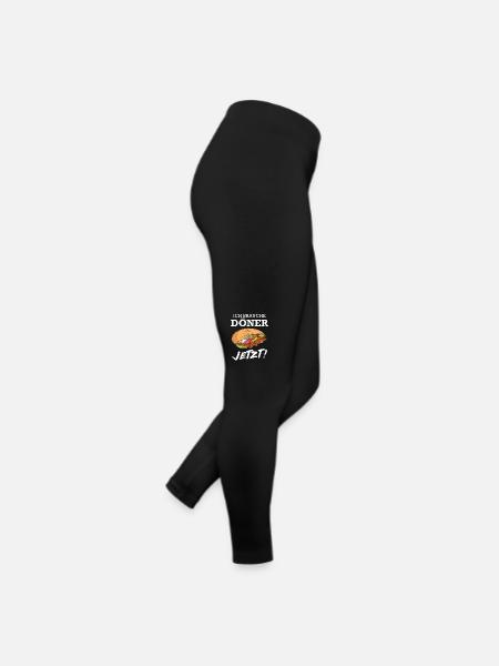 Döner Kebab Dönermann Essen - Frauen Jersey Leggings - Schwarz - Rechts