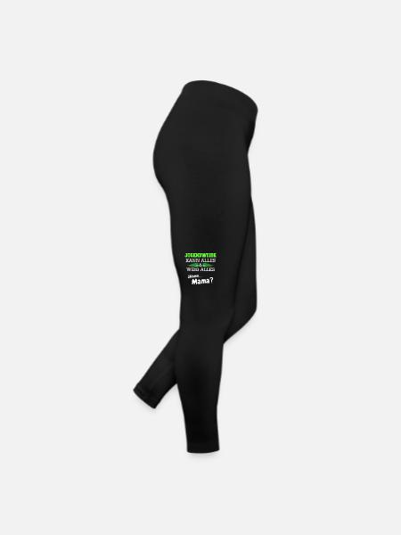 Jugendweihe Mädchen Junge Erwachsen - Frauen Jersey Leggings - Schwarz - Rechts