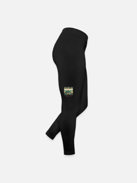 L’aventure vous appelle, Trekking, Randonnée en montagne, Randonnée pédestre - Legging en jersey Femme - noir - Droite
