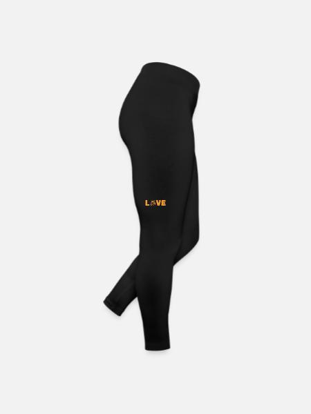 Tiger Love Wildkatze Raubkatze Königstiger - Frauen Jersey Leggings - Schwarz - Rechts