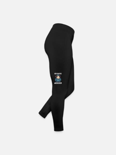 Meerschweinchen Kurzhaar Langhaar Crested - Frauen Jersey Leggings - Schwarz - Rechts