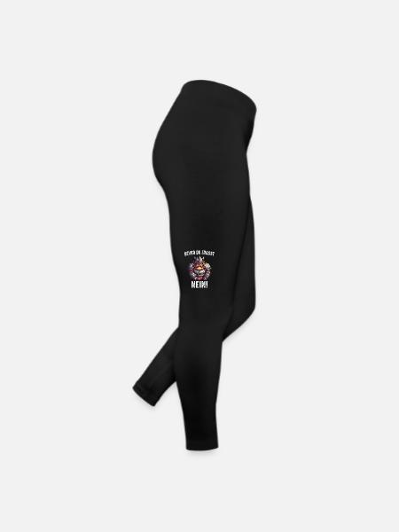 Deus Vult Kreuzritter Tempelritter Mittelalter - Frauen Jersey Leggings - Schwarz - Rechts