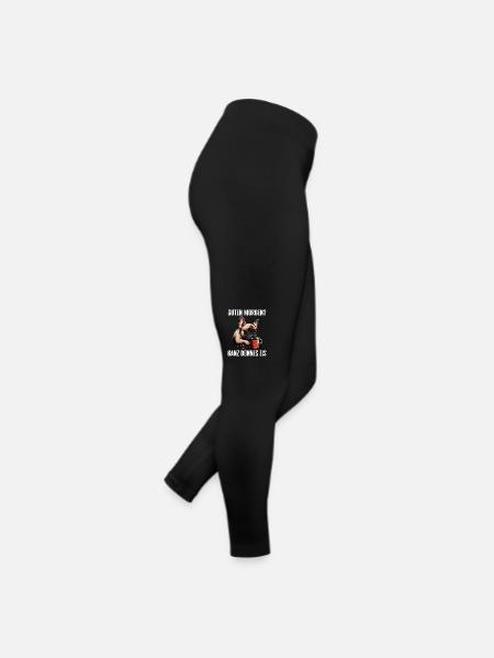 Französische Bulldogge Frenchie Hund - Frauen Jersey Leggings - Schwarz - Rechts