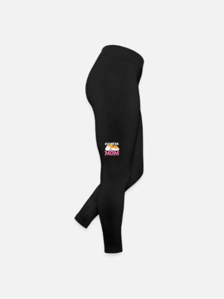 Hamster Mom Golden Hamster Dwarf Hamster European Hamster - Women’s Jersey Leggings - black - Right