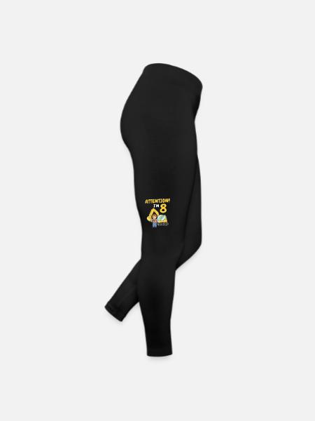 Geschenk 8 Jahre Geburtstagskind - Frauen Jersey Leggings - Schwarz - Rechts