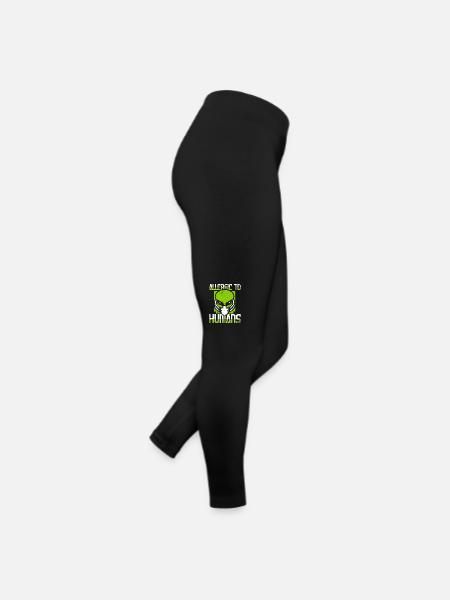 Allergique aux humains Ufo Conspiration Extraterrestre - Legging en jersey Femme - noir - Droite