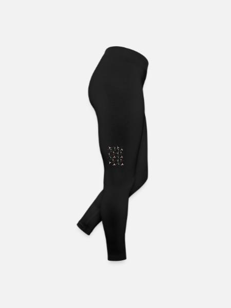 Pattern Illustration Slackers Balancing Indoor - Women’s Jersey Leggings - black - Right