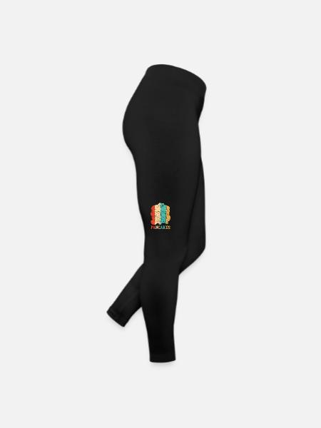 Retro Recipes Griddlecake Flapjack Lover Pancake - Women’s Jersey Leggings - black - Right
