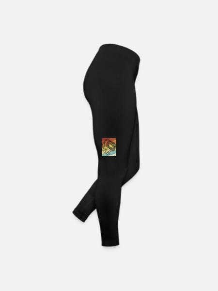 Vitesse de saut rétro saut saut professionnel - Legging en jersey Femme - noir - Droite