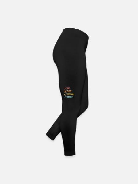 Essen, Schlafen, Wiederholen Sie Luftakrobatengymnastik - Frauen Jersey Leggings - Schwarz - Rechts