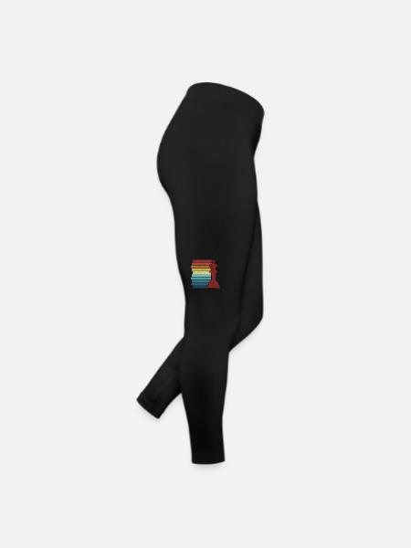 Retro Großmeister Dame Spieler Profi Schach - Frauen Jersey Leggings - Schwarz - Rechts