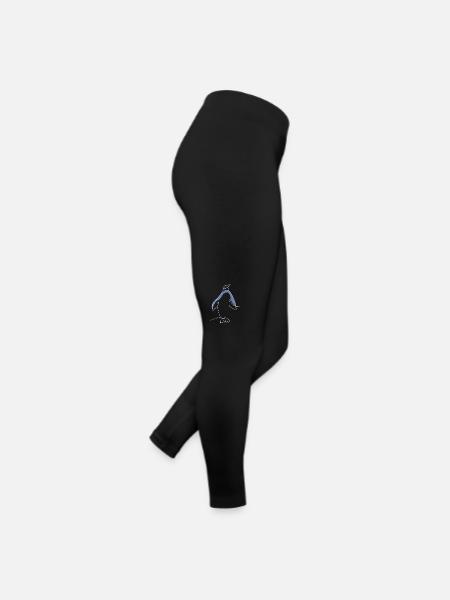 Une ligne Pingouin royal Manchot empereur Oiseau de mer - Legging en jersey Femme - noir - Droite