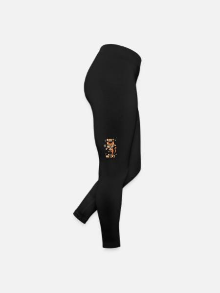 Don't Make Me Act Like My Cat Miezekatze Kätzchen - Frauen Jersey Leggings - Schwarz - Rechts