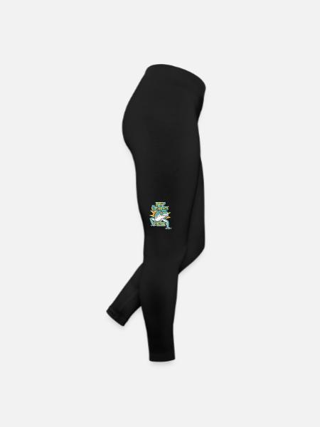 Ich spreche mit Geckos Eidechse Gekkota Schopfleopard - Frauen Jersey Leggings - Schwarz - Rechts