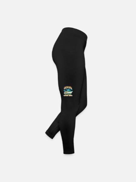 Kreuzfahrt Familienurlaub Alwaves Gute Kreuzfahrt - Frauen Jersey Leggings - Schwarz - Rechts