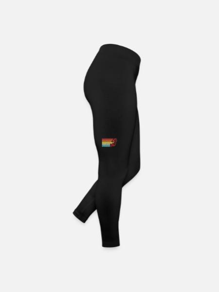Retro Daubers Professional Caller Bingo Lover - Women’s Jersey Leggings - black - Right