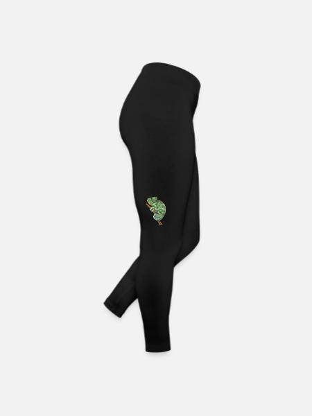 Veiled Panther Chamaeleonidae Lover Chameleon - Women’s Jersey Leggings - black - Right