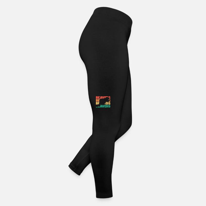 Castors Retro Text Castor Canadensis North Legging en jersey Femme