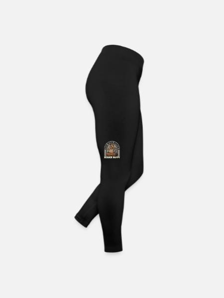 Gutes Holz macht einen Biber glücklich Eurasischer Biber - Frauen Jersey Leggings - Schwarz - Rechts